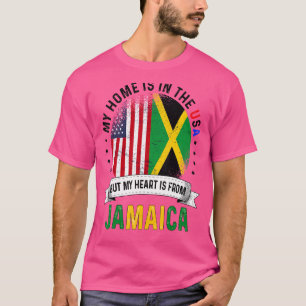 Jamaican American Patriot Heart Is From Jamaica Fl T-Shirt