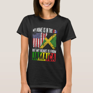 Jamaican American Patriot Heart is from Jamaica Fl T-Shirt