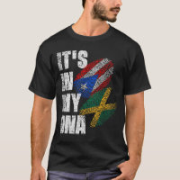 Jamaican and Puerto Rican Flag DNA Heritage