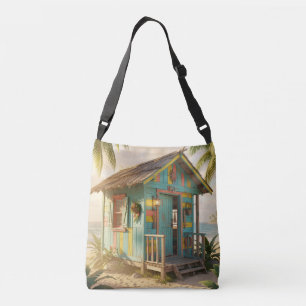 Jamaican beach cottage crossbody bag