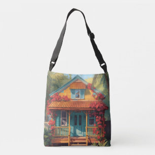 Jamaican beach cottage crossbody bag