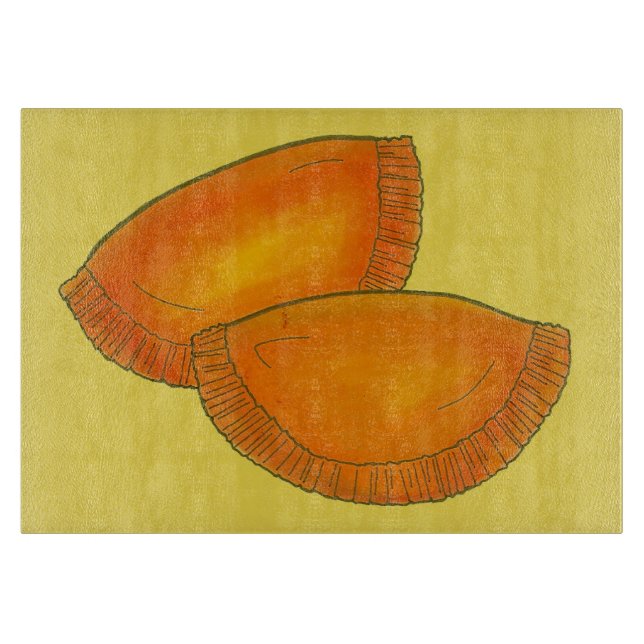 Jamaican Beef Patty Patties Food Cooking JAMAICA Cutting Board (Front)