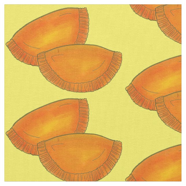 Jamaican Beef Patty Patties Food Cooking Yellow Fabric (Close Up)