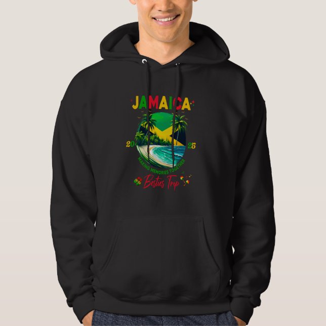 Jamaican Birthday Besties Jamaica Vacation Matchin Hoodie (Front)