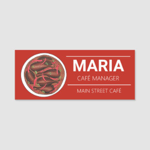 Jamaican Brown Stew Chicken Restaurant Food Name Tag