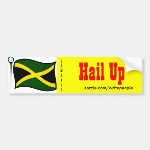 Jamaican  bumper stickers-hail up sticker