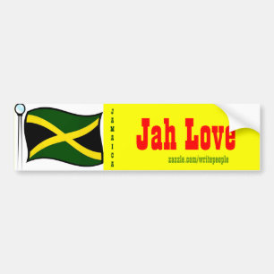 Jamaican  bumper stickers-jah live sticker
