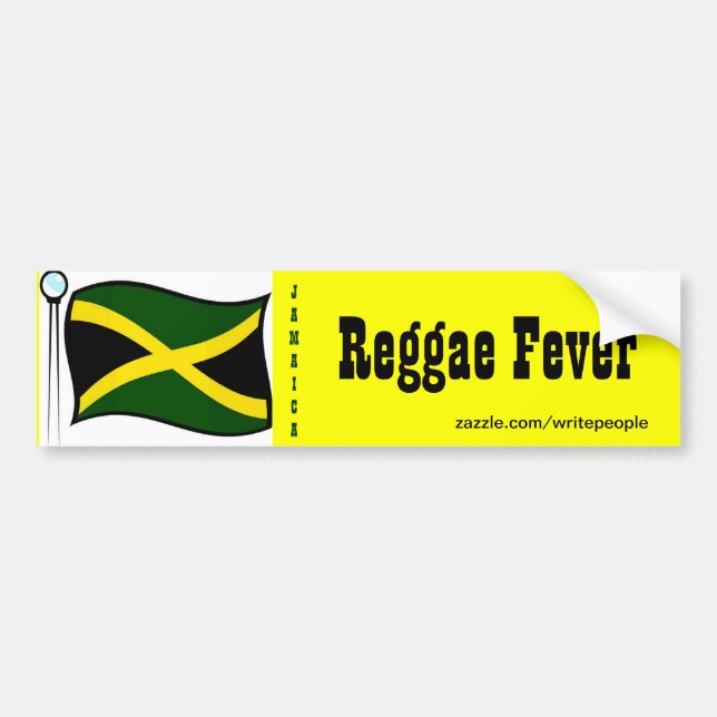 Jamaican  bumper stickers-Reggae Bumper Sticker (Front)