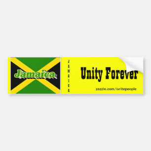 Jamaican  bumper stickers-unity forever sticker