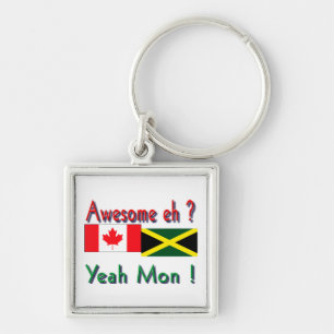 jamaican-canadian roots key ring