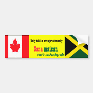 Jamaican-canadian unity bumper stickers