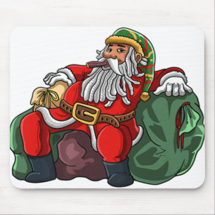 Jamaican christmas rasta santa claus rastafarian p mouse mat