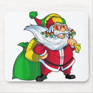 Jamaican christmas rasta santa claus rastafarian.p mouse mat