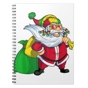 Jamaican christmas rasta santa claus rastafarian.p notebook