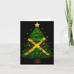 Jamaican Christmas Tree Design, Festive Holiday Gr Card