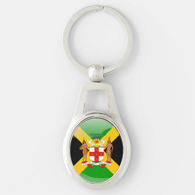 Jamaican Coat of arms Key Ring (Front)