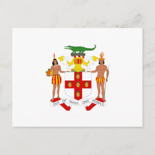 Jamaican coat of arms postcard