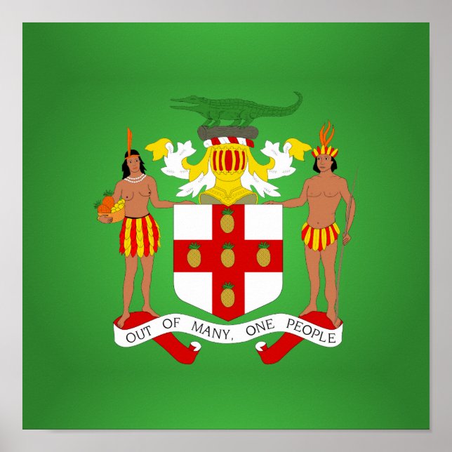 Jamaican coat of arms poster (Front)