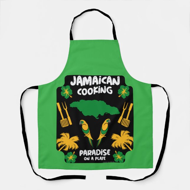 Jamaican Cooking Foodie Gifts Apron (Front)