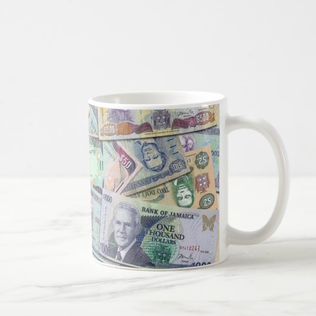 Jamaican currency - banknotes coffee mug (Right)