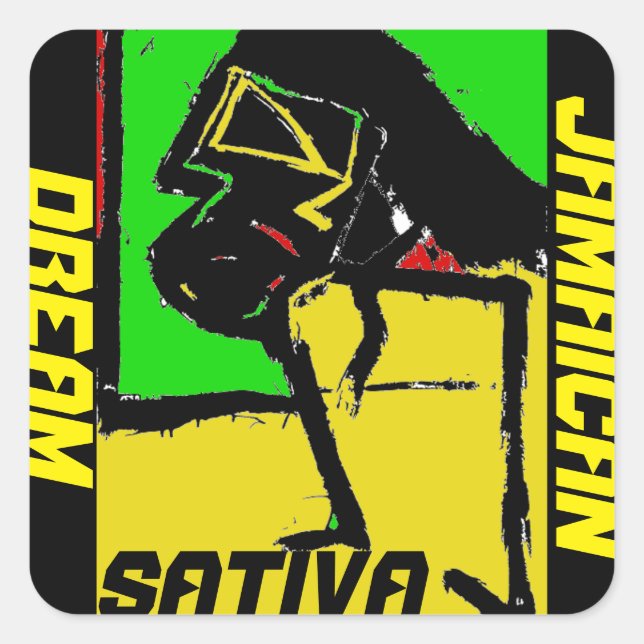 Jamaican Dream Square Sticker (Front)