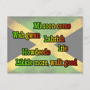 Jamaican expressions postcard