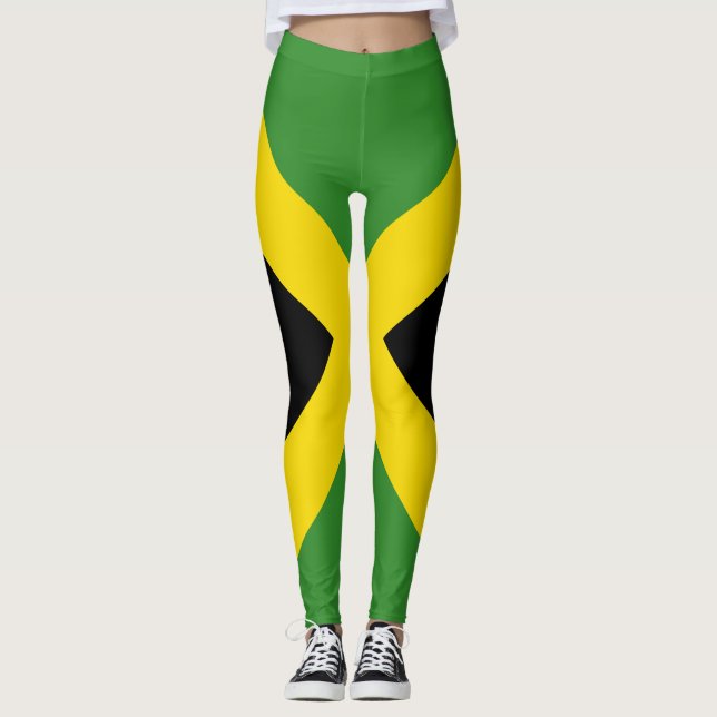 Jamaican  flag all over design leggings (Front)