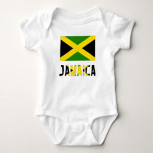 Jamaican Flag and Jamaica Baby Bodysuit