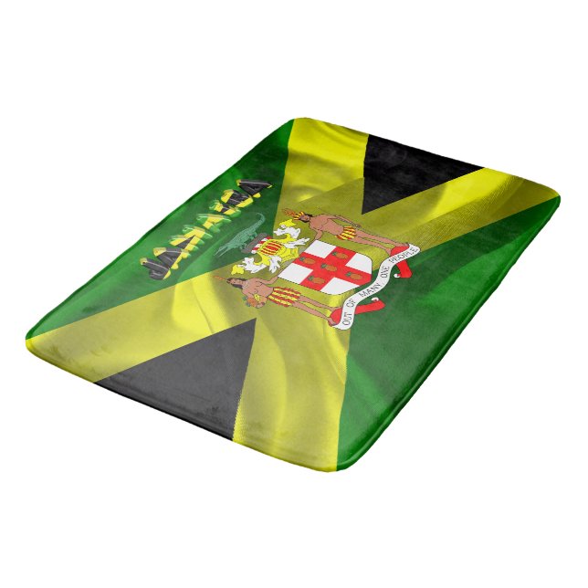 Jamaican flag bath mat (Angled)