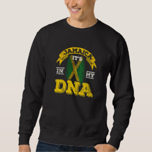 Jamaican Flag Black Woman Melanin Queen Afro Herit Sweatshirt