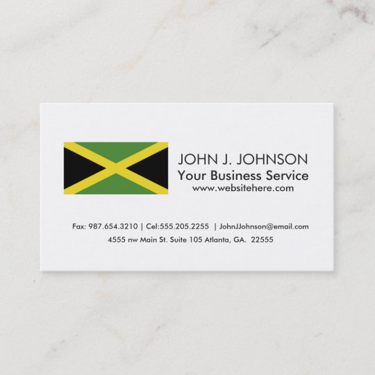 Jamaican Flag Business Card Zazzle.co.uk