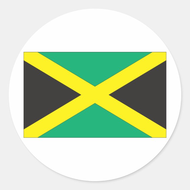 Jamaican Flag Classic Round Sticker (Front)