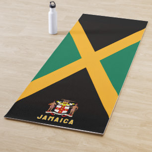 Jamaican Flag/ Coat of Arms Yoga Mat