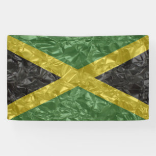 Jamaican Flag - Crinkled Banner