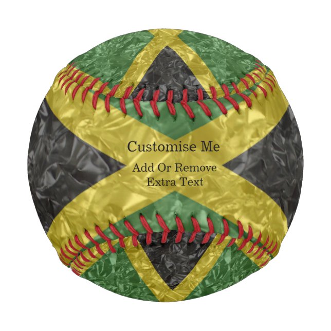 Jamaican Flag - Crinkled Baseball (Front)