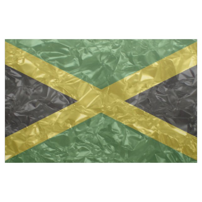 Jamaican Flag - Crinkled Fabric (Yard)