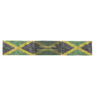 Jamaican Flag - Crinkled Long Table Runner