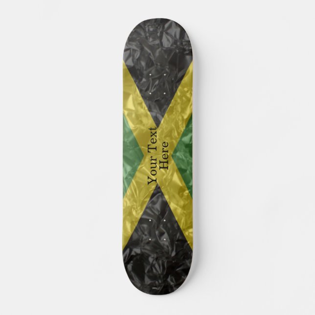 Jamaican Flag - Crinkled Skateboard (Front)