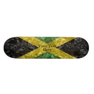 Jamaican Flag - Crinkled Skateboard
