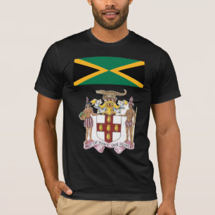 Jamaican Flag & Cultural Symbols Pride  T-Shirt