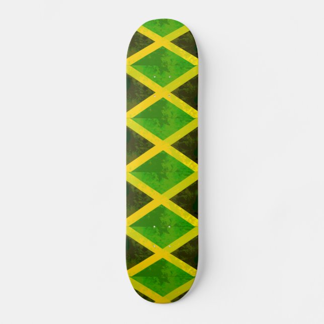 Jamaican flag design skateboard (Front)