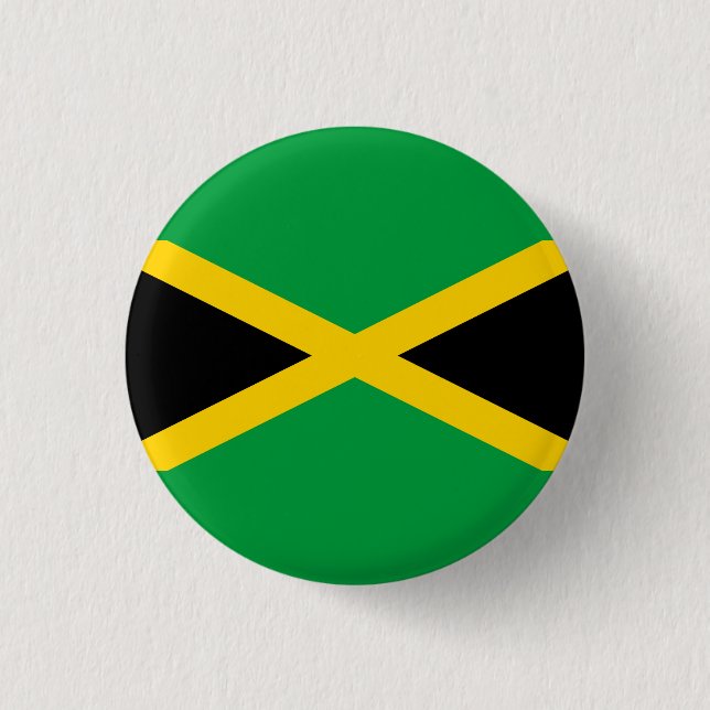 Jamaican Flag, Flag of Jamaica 3 Cm Round Badge (Front)