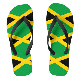 Jamaican flag flip flops