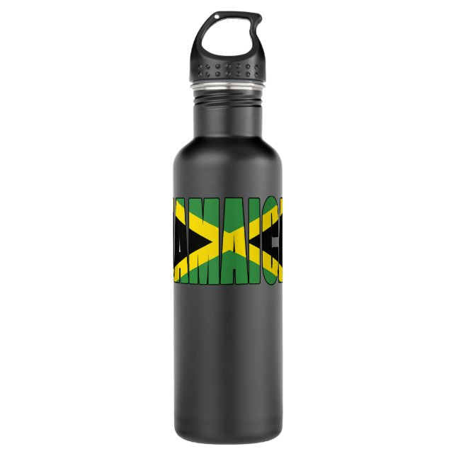 Jamaican Flag Gift 710 Ml Water Bottle (Front)
