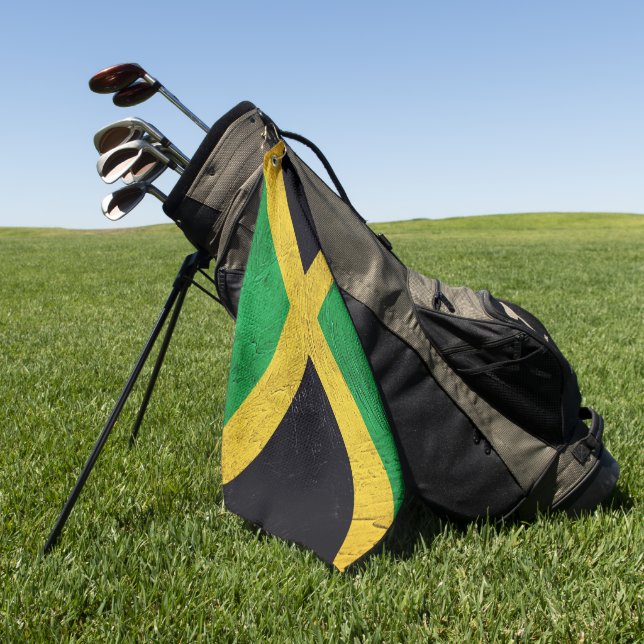Jamaican Flag Golf Towel (Green)