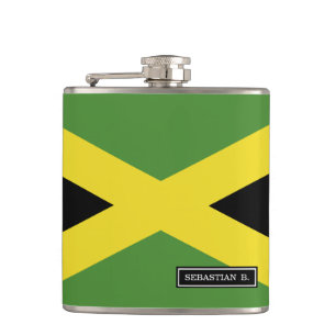 Jamaican Flag Hip Flask