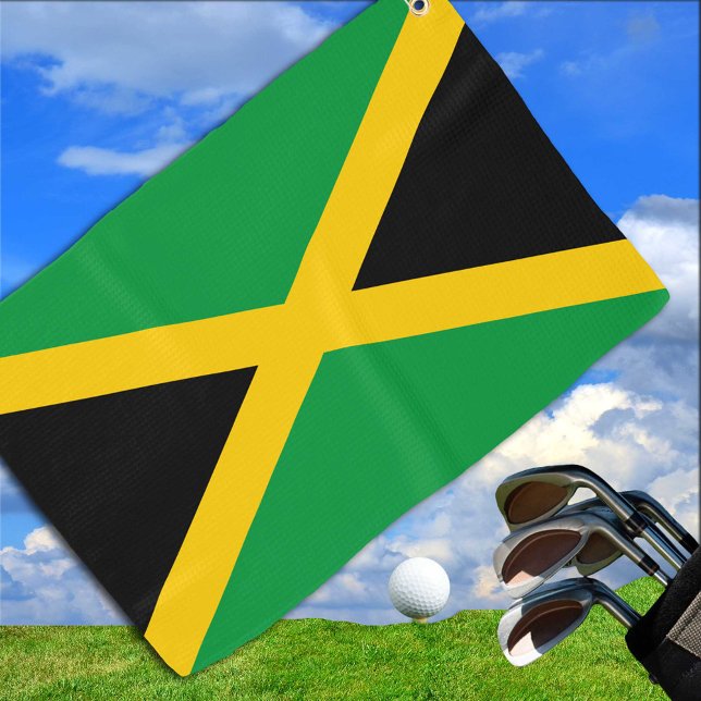 Jamaican Flag & Jamaica golf holiday /sports Golf Towel (Creator Uploaded)