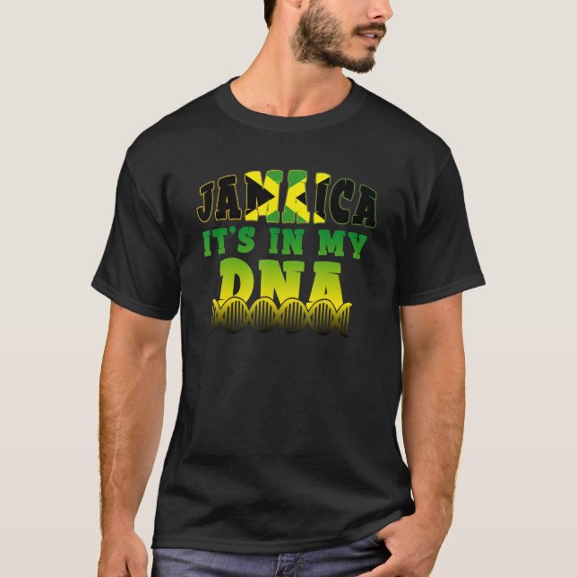Jamaican Flag Jamaica It`s In My Dna Men Women Kid T-Shirt (Front)