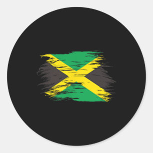 Jamaican Flag Jamaica Souvenir Love Travel Vacatio Classic Round Sticker