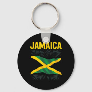 Jamaican Flag Jamaica Souvenir Travel Vacation Key Ring